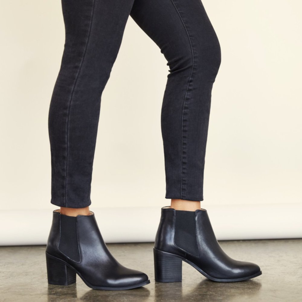 Nisolo Heeled Chelsea Commuter Boot - Black NWB